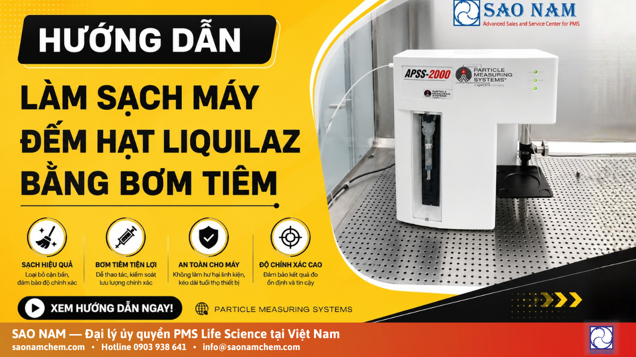 HƯỚNG DẪN: Làm Sạch Máy Đếm Hạt Liquilaz Bằng Bơm Tiêm